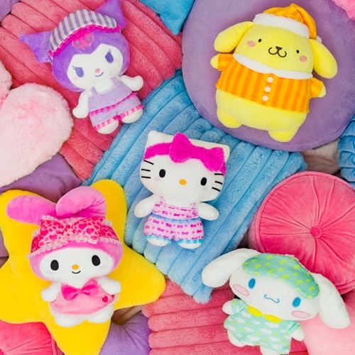 Jazwares 8-Inch Pompompurin Pajama Party Plush – Officially Licensed Sanrio Plush Toy for Ages 6+
