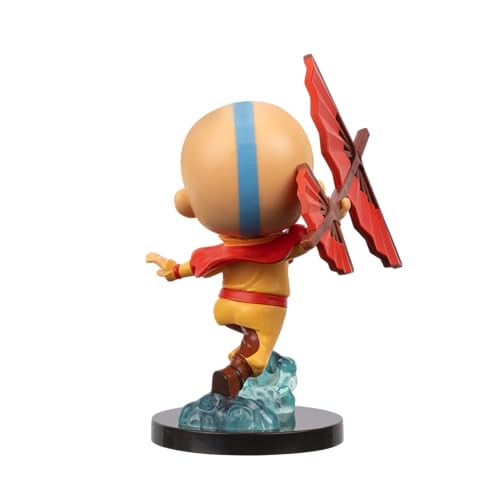 Jazwares Avatar Aang 4-Inch Kawaii Mini Figure with Dynamic Pose and Display Base