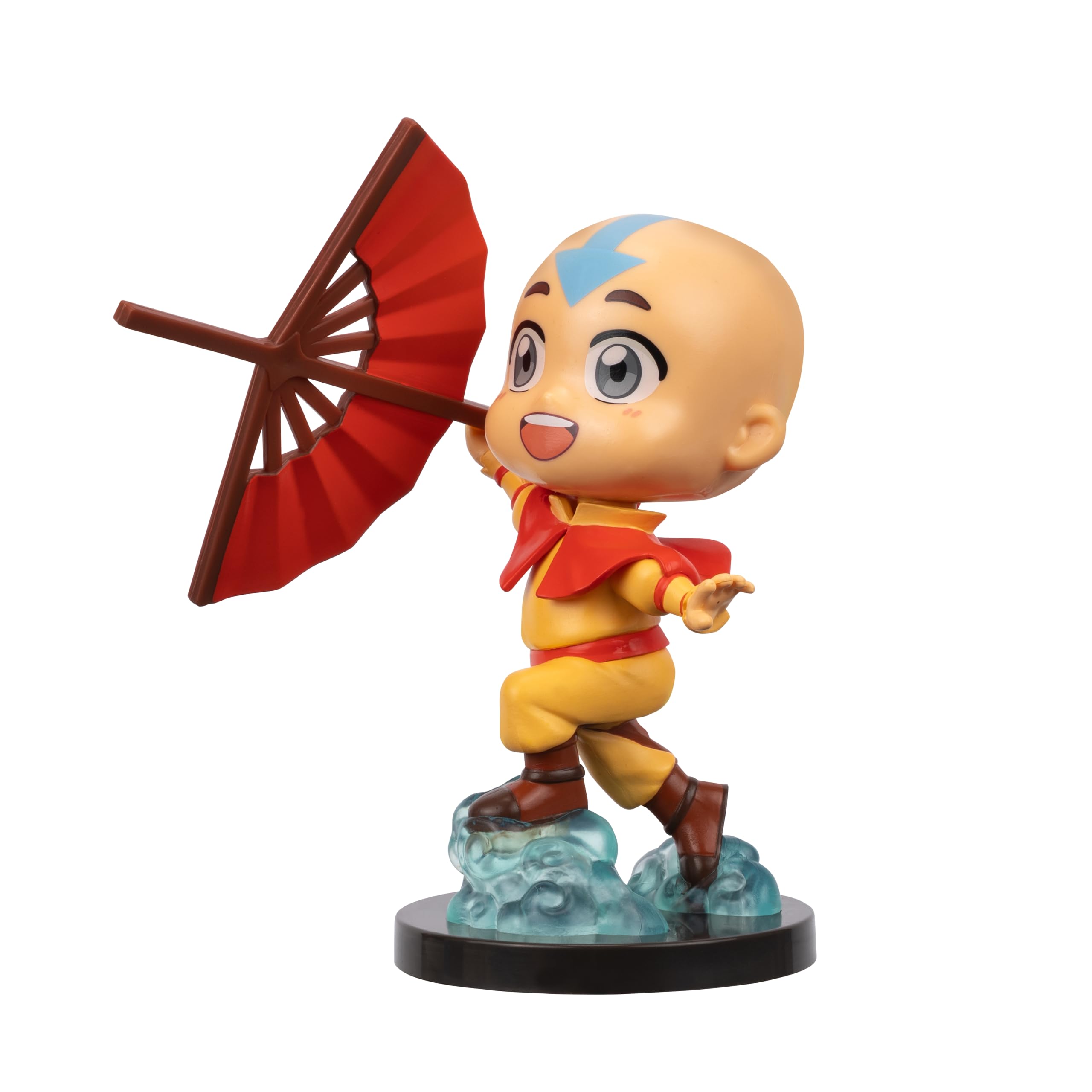 Jazwares Avatar Aang 4-Inch Kawaii Mini Figure with Dynamic Pose and Display Base