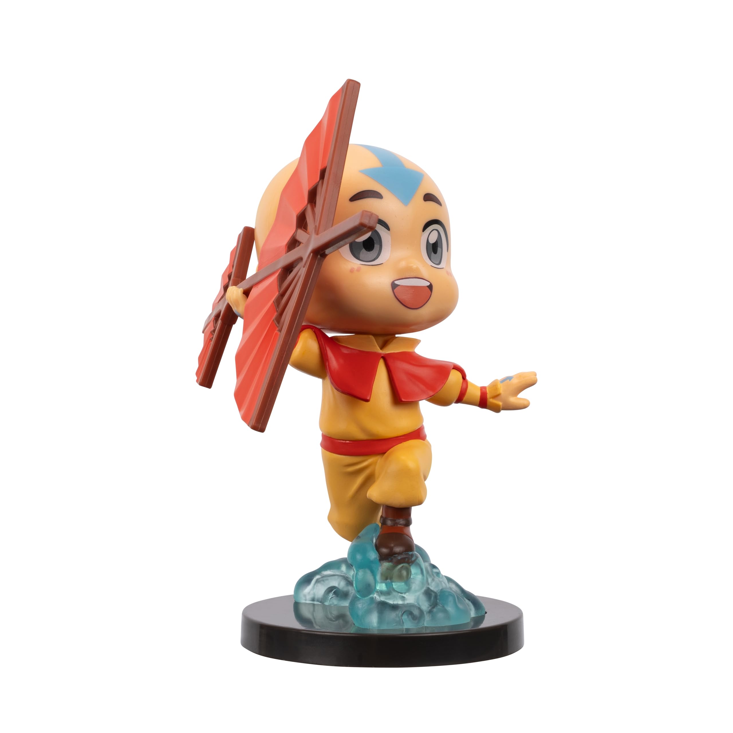 Jazwares Avatar Aang 4-Inch Kawaii Mini Figure with Dynamic Pose and Display Base