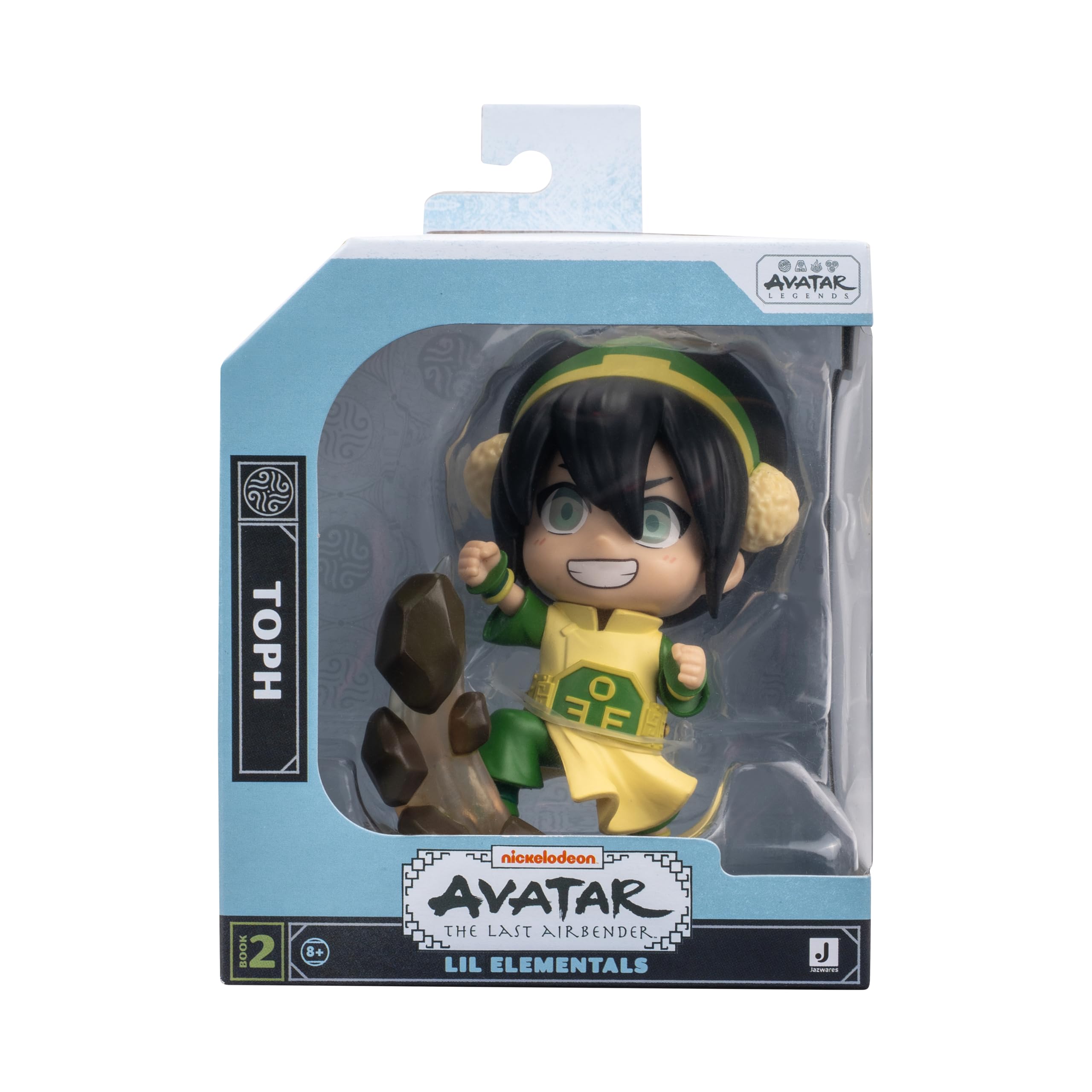 Jazwares Avatar Toph 4-Inch Kawaii Mini Figure with Display Base