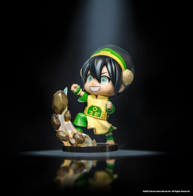Jazwares Avatar Toph 4-Inch Kawaii Mini Figure with Display Base