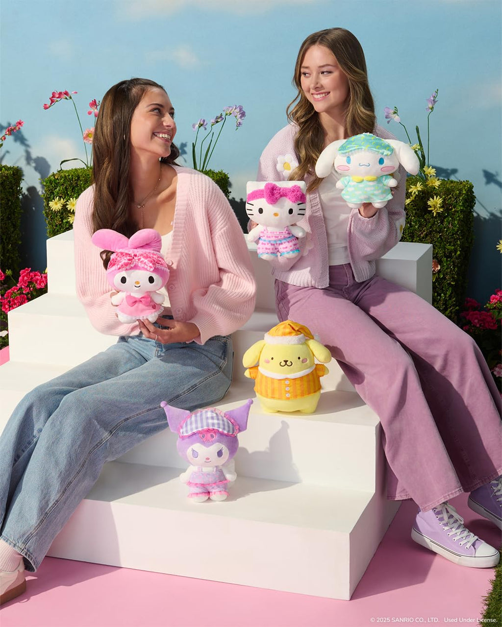 Jazwares Hello Kitty and Friends 8-Inch Cinnamoroll Pajama Party Plush – Officially Licensed Sanrio Plush Toy for Ages 6+