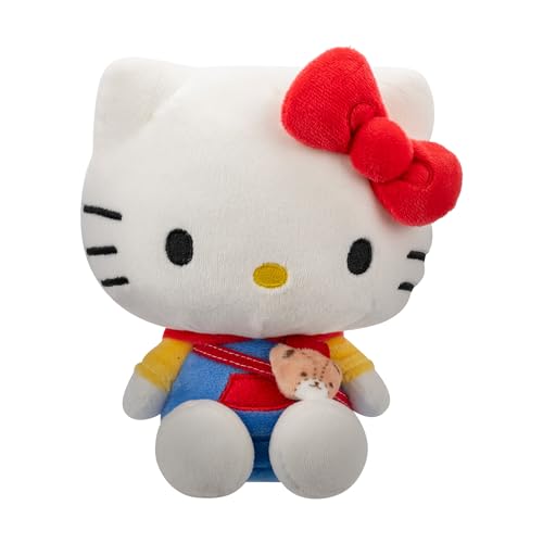 Jazwares Hello Kitty Series 1 Plush - Hoodie Fashion with Tiny Chum Accessory - 8 Inch Super Soft Sanrio Plush