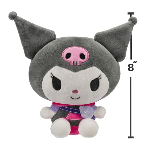 Jazwares Kuromi Series 1 Plush – 8-Inch Hoodie Fashion with Baku Accessory, Officially Licensed Sanrio