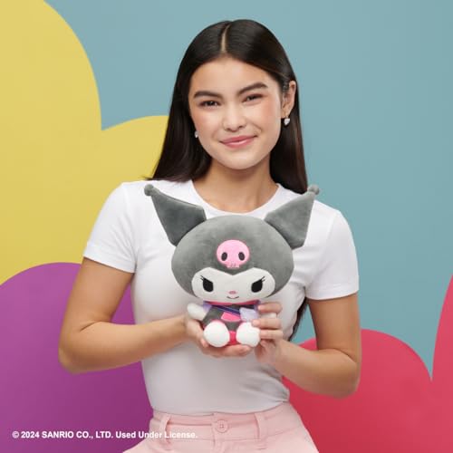 Jazwares Kuromi Series 1 Plush – 8-Inch Hoodie Fashion with Baku Accessory, Officially Licensed Sanrio