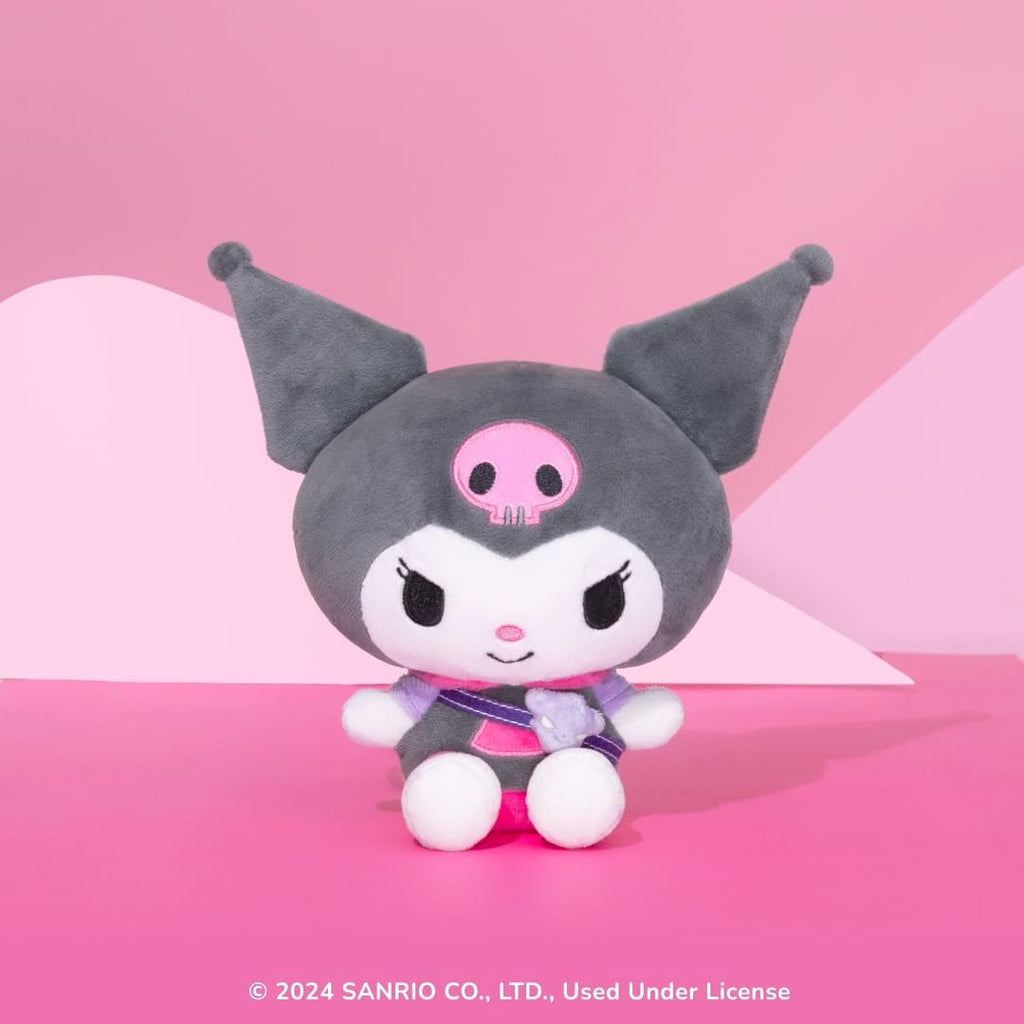 Jazwares Kuromi Series 1 Plush – 8-Inch Hoodie Fashion with Baku Accessory, Officially Licensed Sanrio
