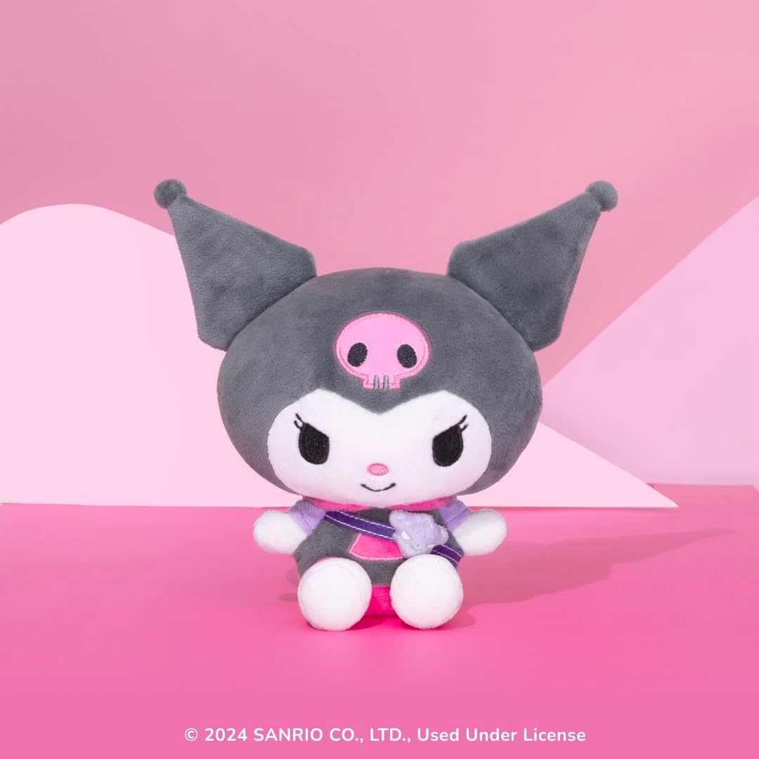 Jazwares Kuromi Series 1 Plush – 8-Inch Hoodie Fashion with Baku Accessory, Officially Licensed Sanrio