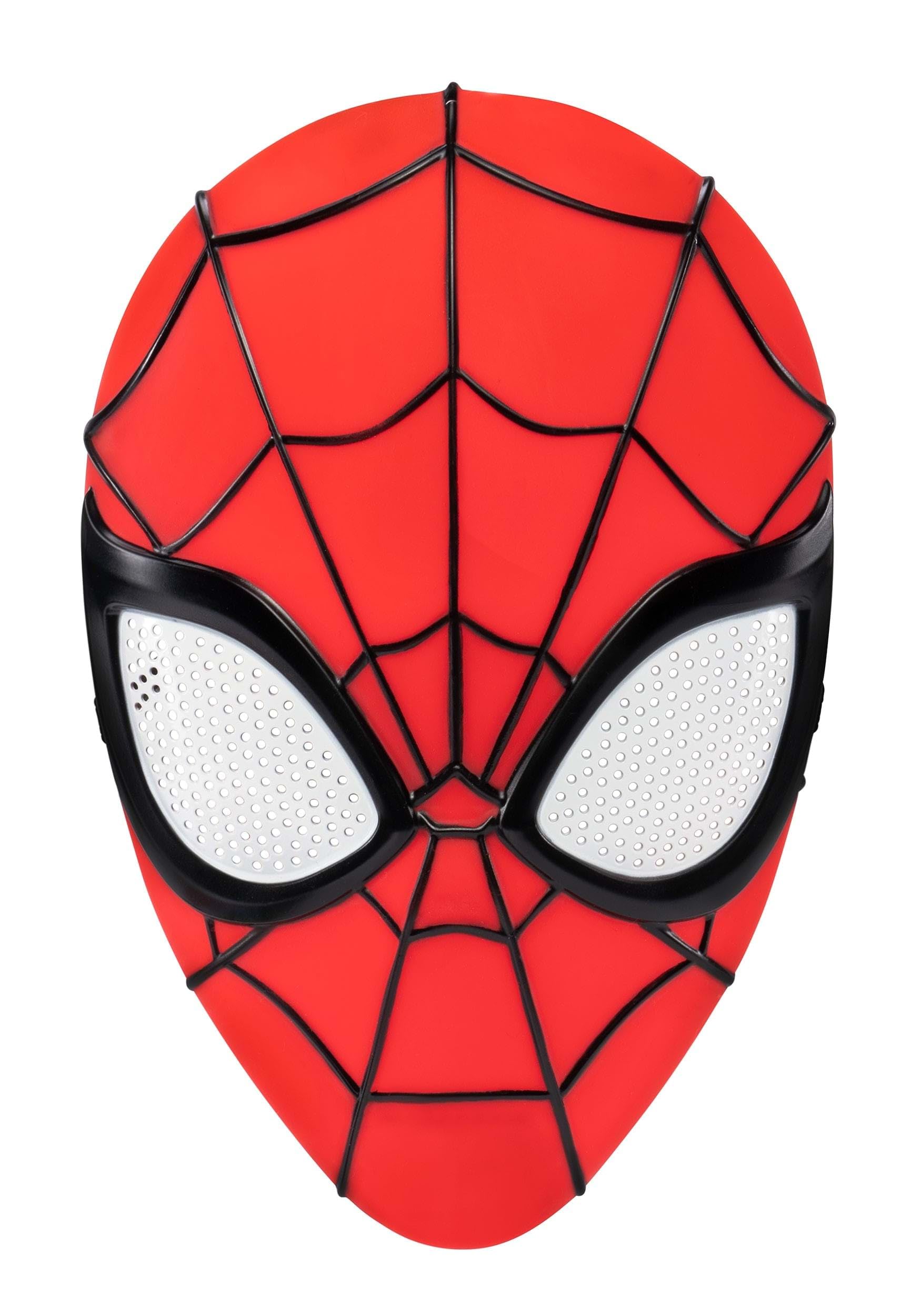 Jazwares Marvel Youth Spider-Man 3D Plastic Mask with Elastic Strap – Standard Size