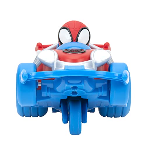 Jazwares Spidey and His Amazing Friends Webbed Wheelie Vehicle – Pull-Back Toy Car with Wheelie Action