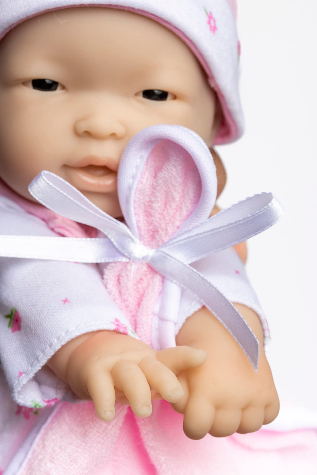 JC Toys Berenguer 11-Inch Asian La Baby Doll with Removable Outfit and Accessories