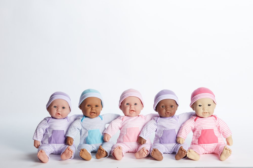 JC Toys Berenguer Boutique Light Pink Striped Doll Onesie and Hat Set – Machine Washable 2-Piece Outfit for 13 to 16 Inch Dolls