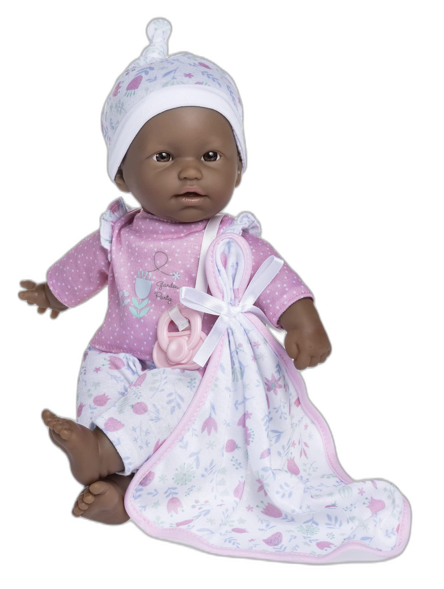 JC Toys La Baby 11-Inch African American Soft Body Doll with Removable Outfit, Hat, Pacifier & Blanket – Washable Baby Doll for Toddlers 12 Months+