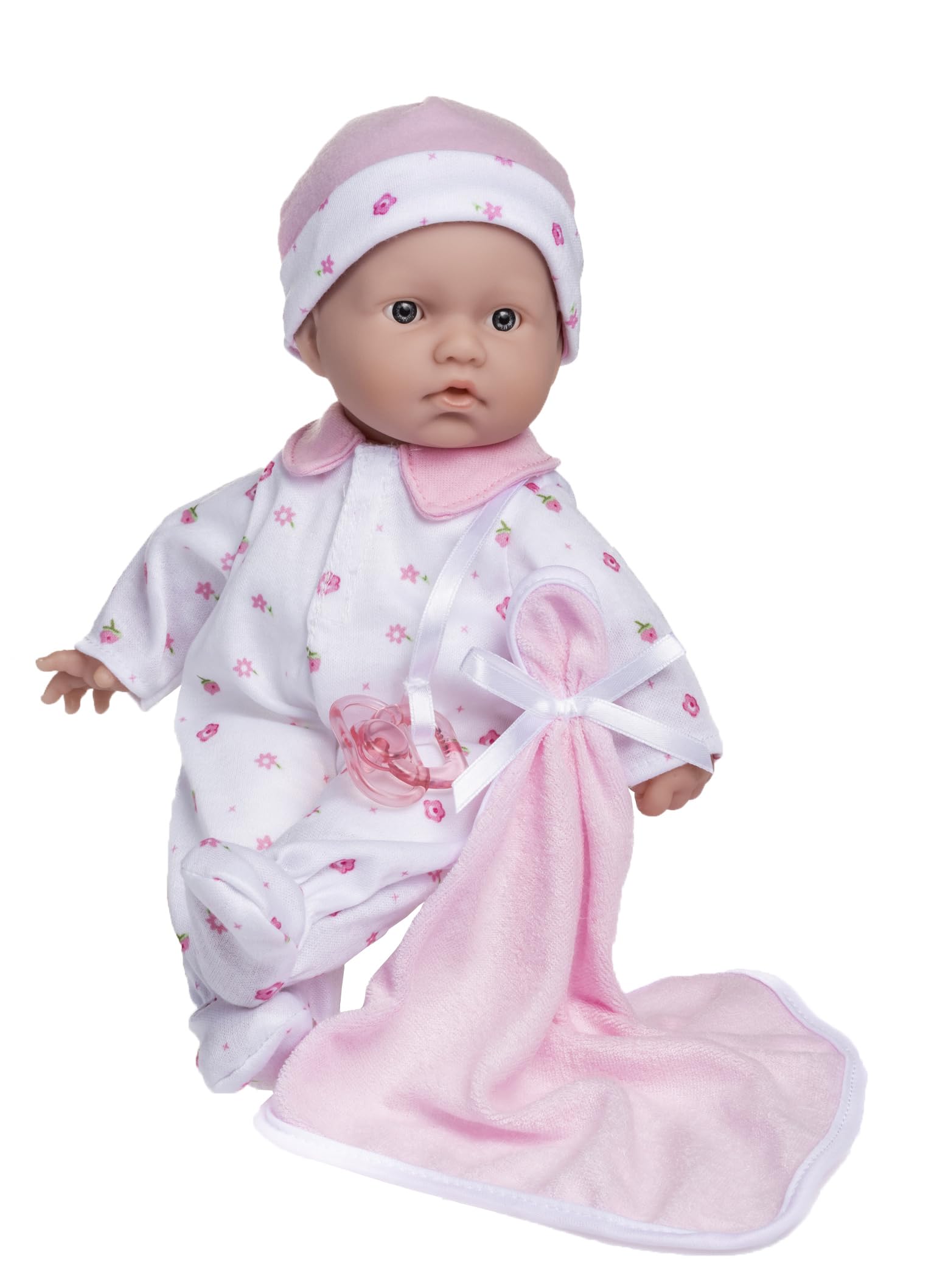 JC Toys La Baby Caucasian Baby Doll Set – 11-Inch Washable Soft Doll with Removable Pink Outfit, Hat & Blanket for Toddlers 12 Months+