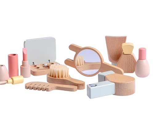 JC Toys Parfait Collection Real Wood 10-Piece Personal Care Set for Dolls & Stuffed Animals