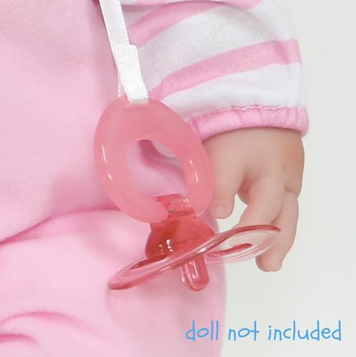 JC Toys Pink Bear Onesie Doll Outfit with Hat & Pacifier - Fits 12-14 Inch Dolls