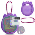 JCHPINE Purple Silicone Case and Screen Protector for Tamagotchi Uni with Color Chain