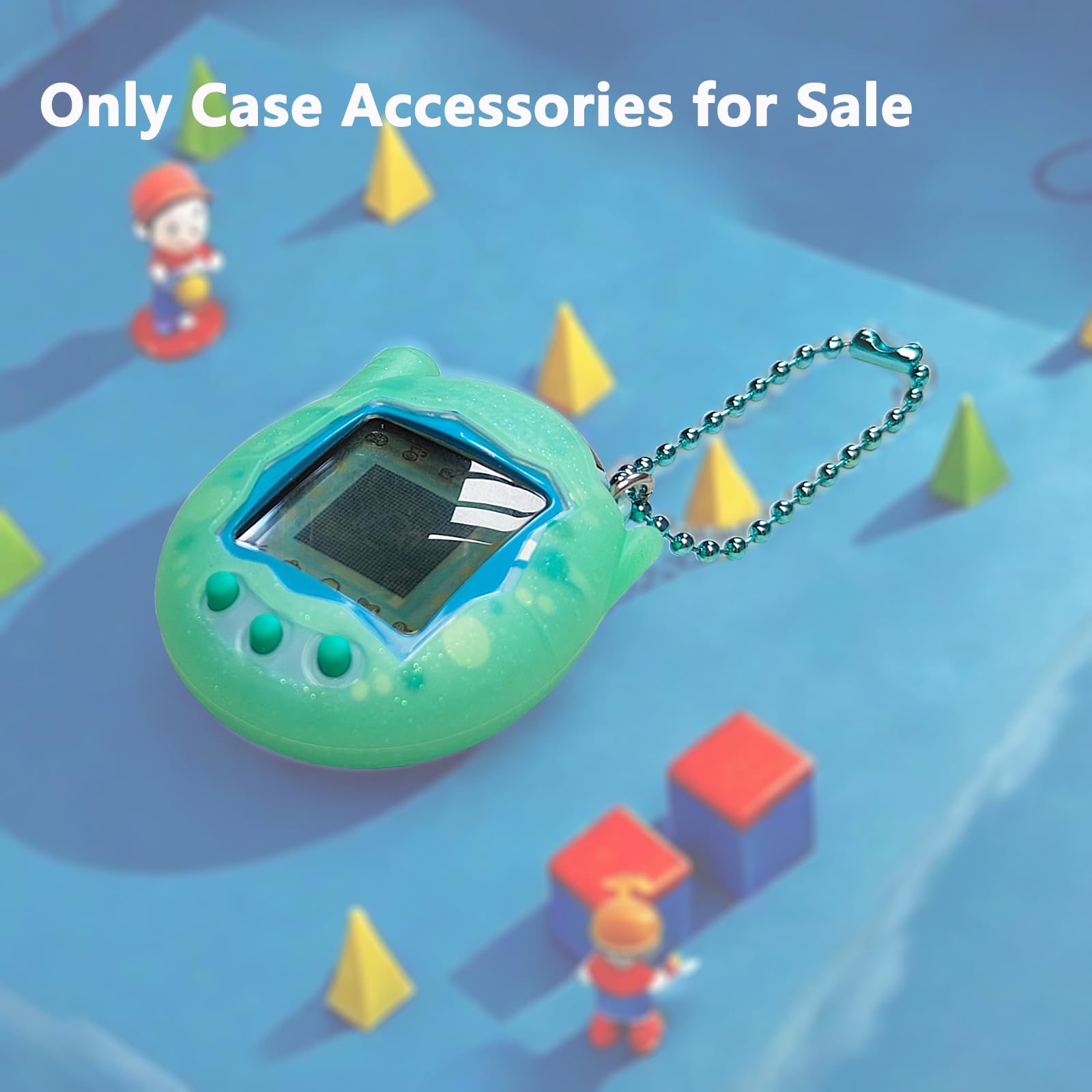 JCHPINE Silicone Case & Screen Protector for Tamagotchi Connection – Teal