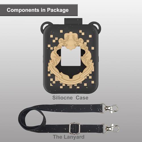 JCHPINE Silicone Cover Case for Harry Potter Bitzee – Protective Skin with Lanyard, Black