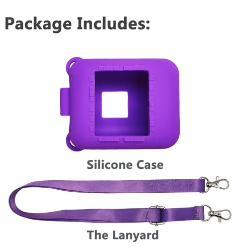 JCHPINE Silicone Cover for Bitzee Original Digital Pet - Purple Protective Case with Hand Strap