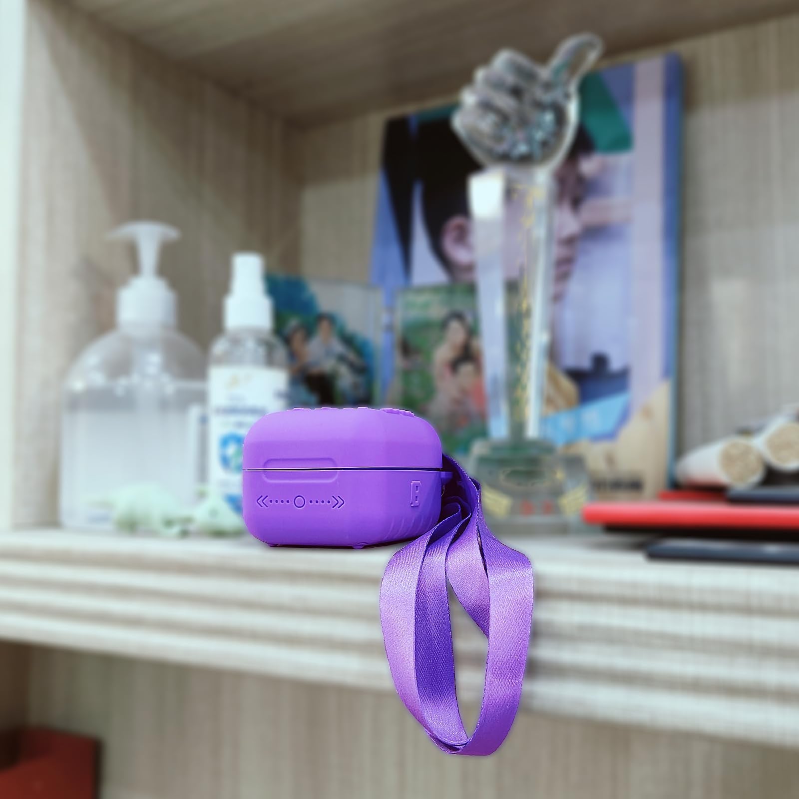 JCHPINE Silicone Cover for Bitzee Original Digital Pet - Purple Protective Case with Hand Strap