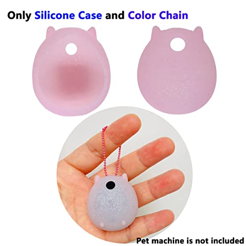 JCHPINE Silicone Cover for Tamagotchi Nano - Transparent Pink Protective Case for Jujutsu Kaisen, Hello Kitty, PAC-Man (Only Cover)