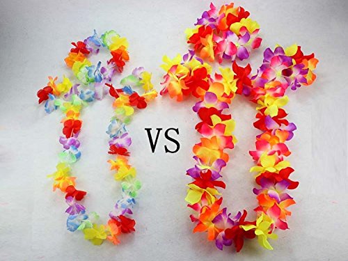 JEKANEL Kids Hula Grass Skirt Set - 40cm Double Layer Thickened Hawaiian Luau Party Costume with Flower Accessories