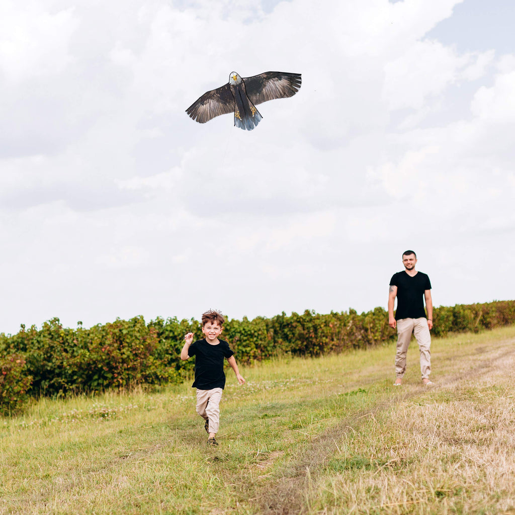 JEKOSEN Bald Eagle Huge Kite for Kids and Adults – 70 Inch Single Line Easy to Fly with 328ft String