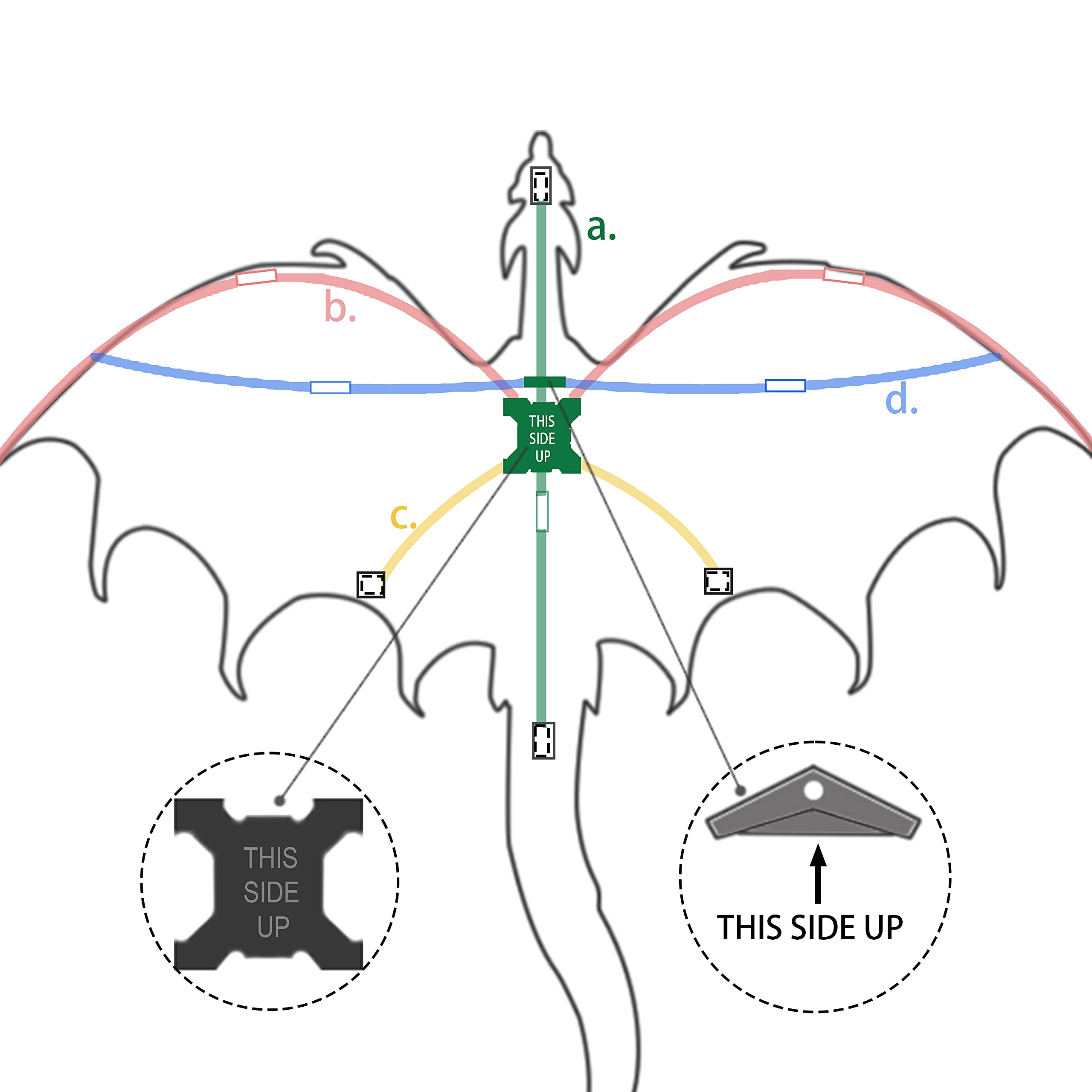 JEKOSEN Ice Dragon Kite - 54" Huge Single Line with 161" Tail, Easy to Fly for Kids and Adults