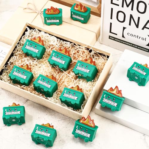 JellyArch 100 Pack Green Mini Dumpster Squeeze Toys – Novelty Stress Relief Fidget Gifts