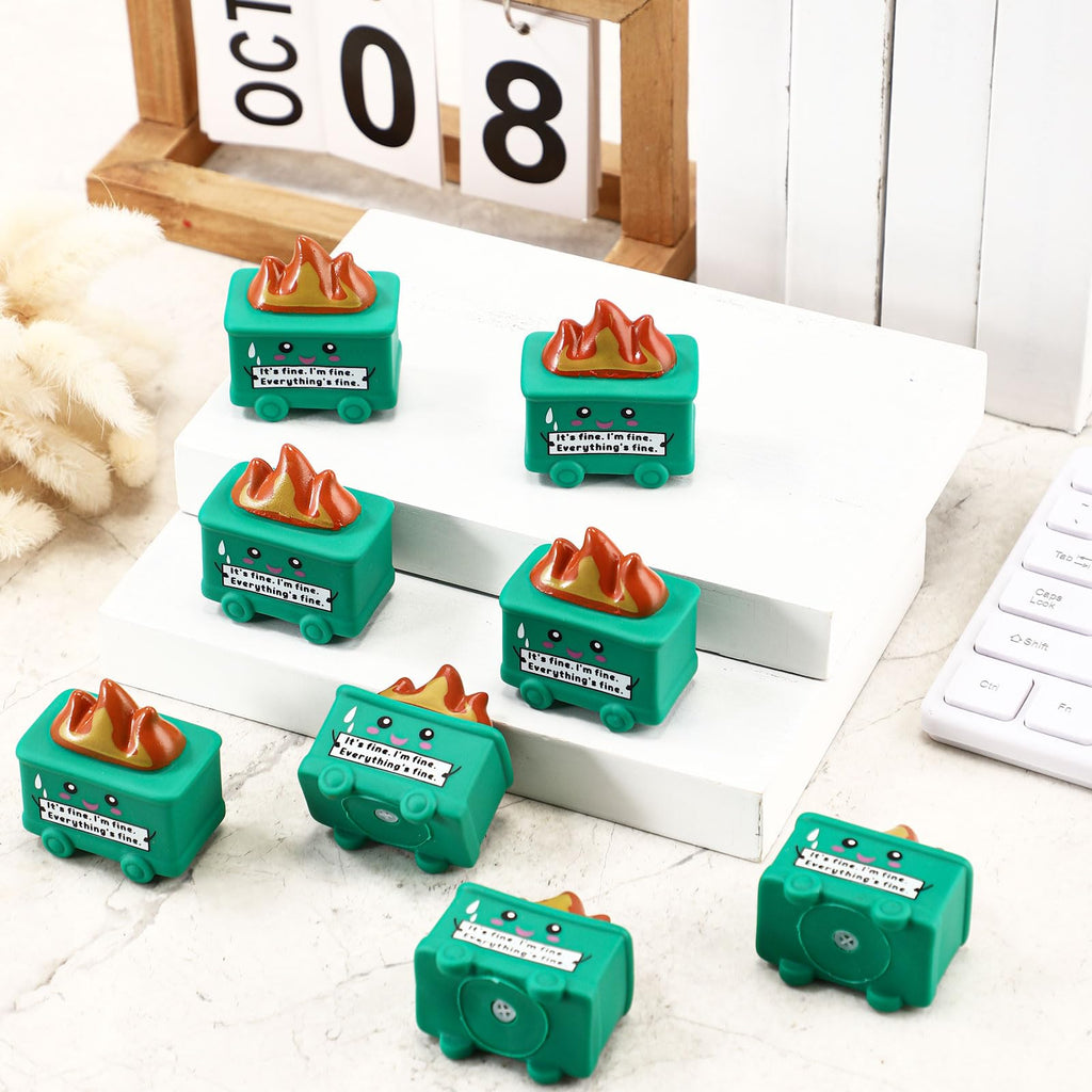 JellyArch 100 Pack Green Mini Dumpster Squeeze Toys – Novelty Stress Relief Fidget Gifts
