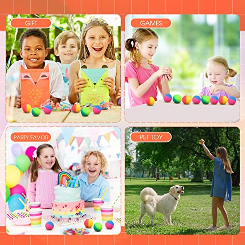 Jenaai 18 Pack 45mm Bouncy Balls for Kids – Bright Multicolor Rubber Balls for Parties, Prizes, and Play