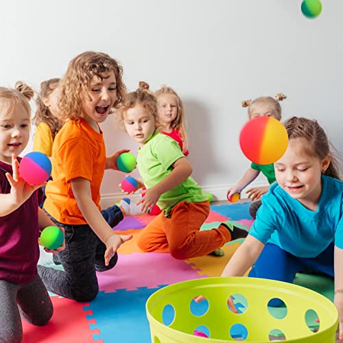 Jenaai 18 Pack 45mm Bouncy Balls for Kids – Bright Multicolor Rubber Balls for Parties, Prizes, and Play