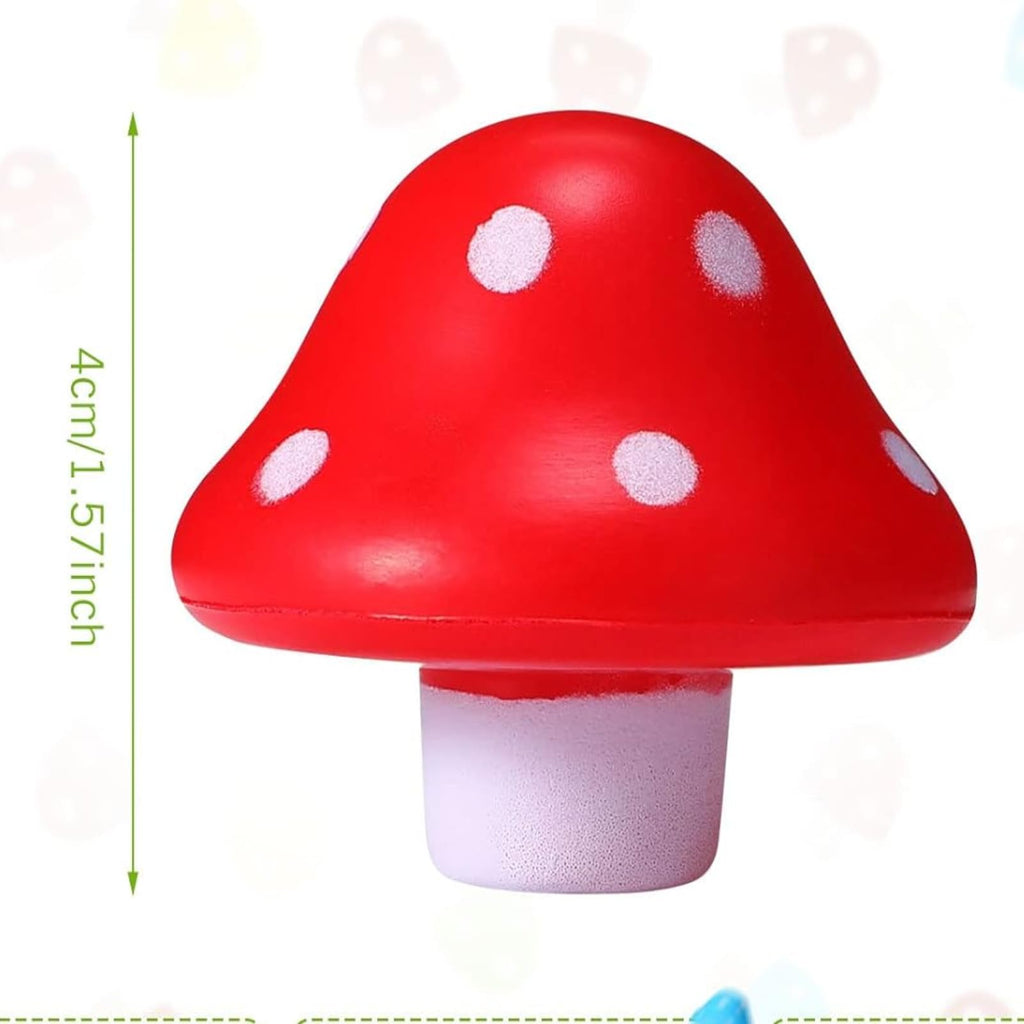 Jerify 20-Pack Mini Mushroom Stress Balls - 1.57 Inch PU Foam Fidget Toys for Adults, Anxiety Relief, Bulk Party Favors (Bright Colors)