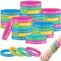 Jerify 48-Pack Bible Verse Silicone Bracelets for Kids and Church Gifts – Vivid Colors