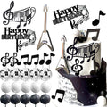 JeVenis Disco Ball & Guitar Cake Toppers – Music Notes, Balls, Birthday Decor
