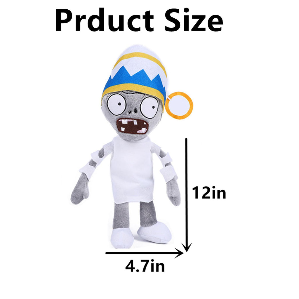JHESAO 12-Inch Buckethead Zombie Plush Toy - PVZ Plushie, Soft Stuffed Doll
