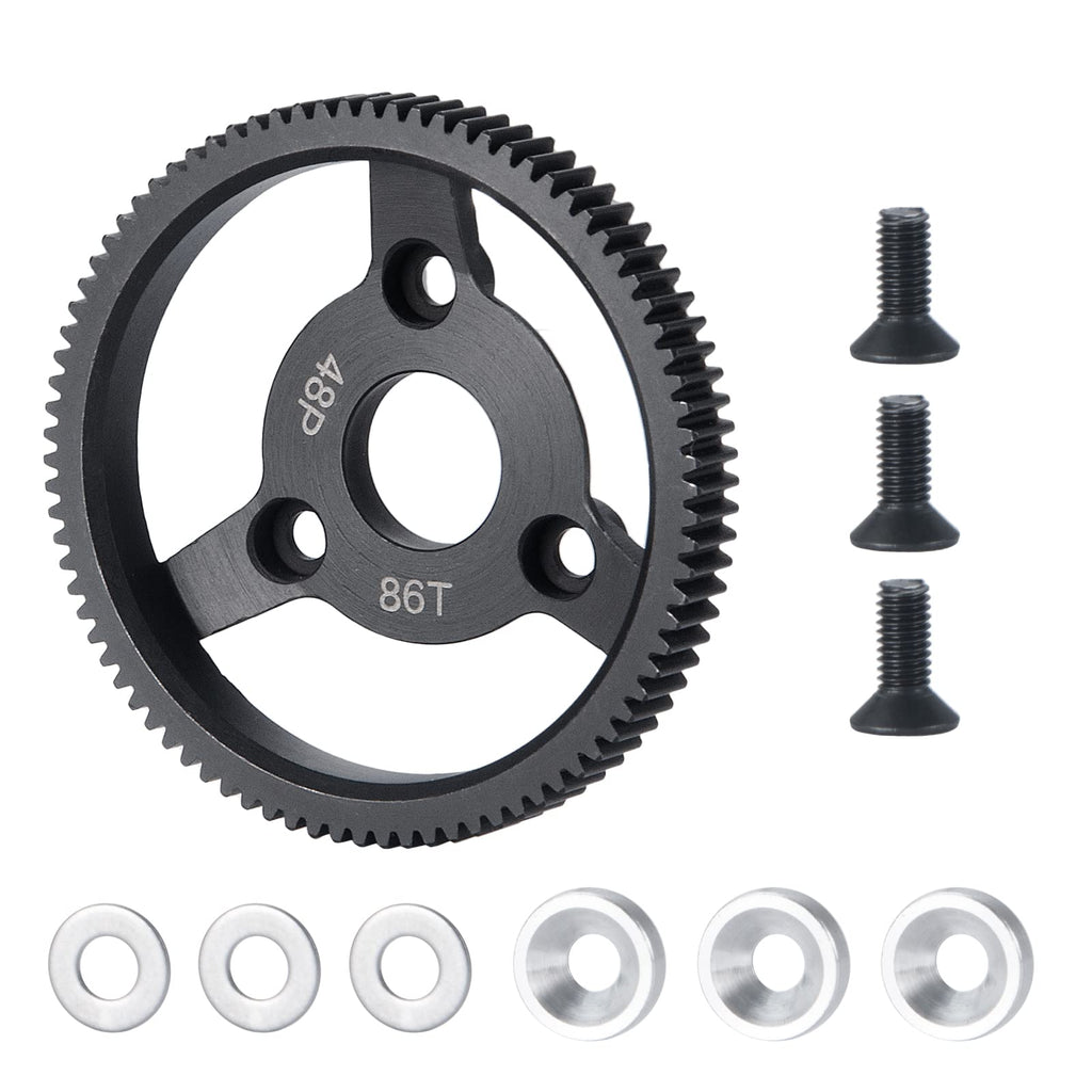 JHR Metal Spur Gear (48P 86T) for 1/10 Slash 2WD, Rustler, Stampede, Telluride RC Cars