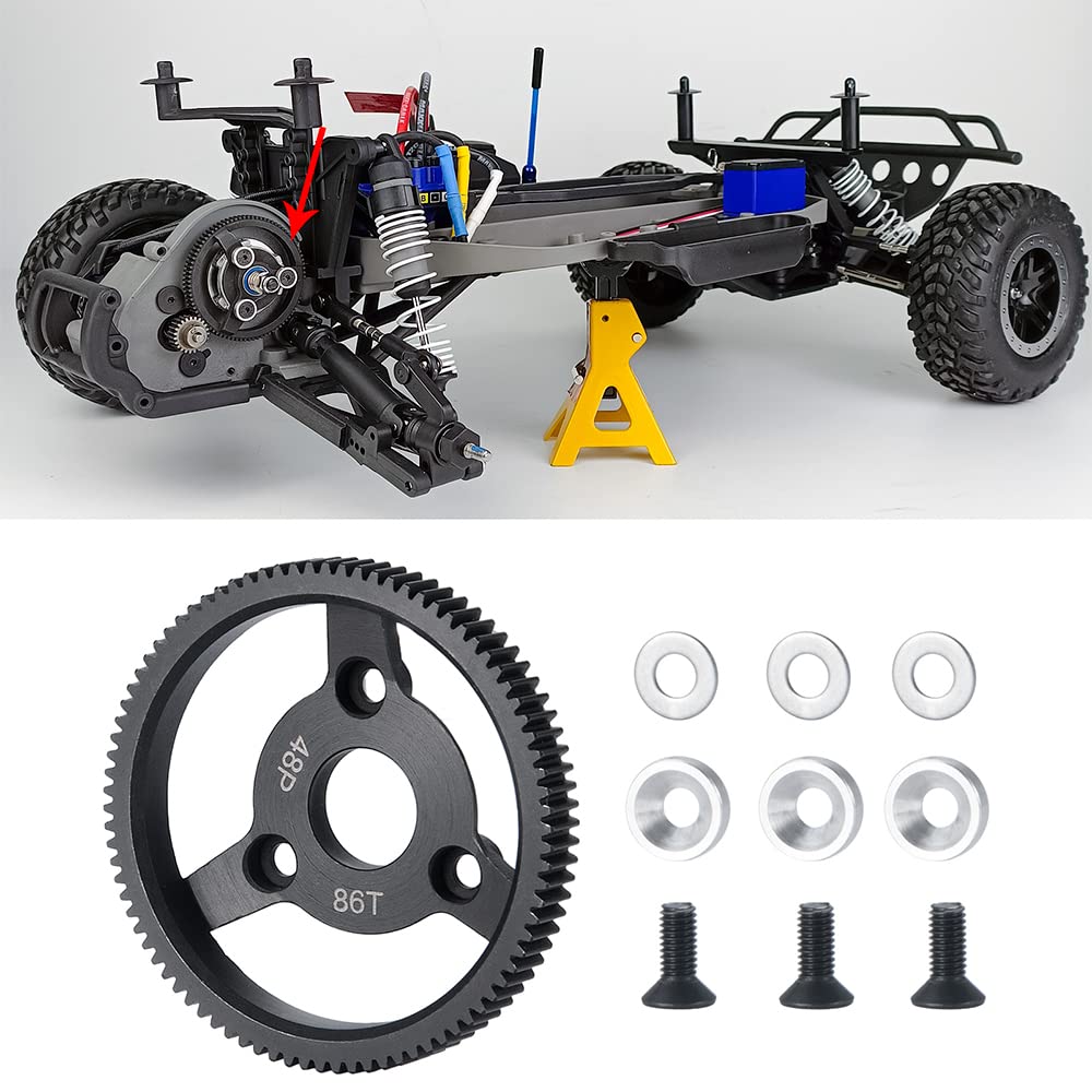 JHR Metal Spur Gear (48P 86T) for 1/10 Slash 2WD, Rustler, Stampede, Telluride RC Cars