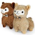 JIAHO 2-Pack Mini Alpaca Plush Toys with Keychain, Soft Kawaii Stuffed Animals for Kids, Party Favors and Classroom Prizes (2 Alpacas)