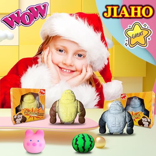 JIAHO Squishy Watermelon Stress Ball – Color-Changing, Soft TPR Fidget Toy for Kids & Adults