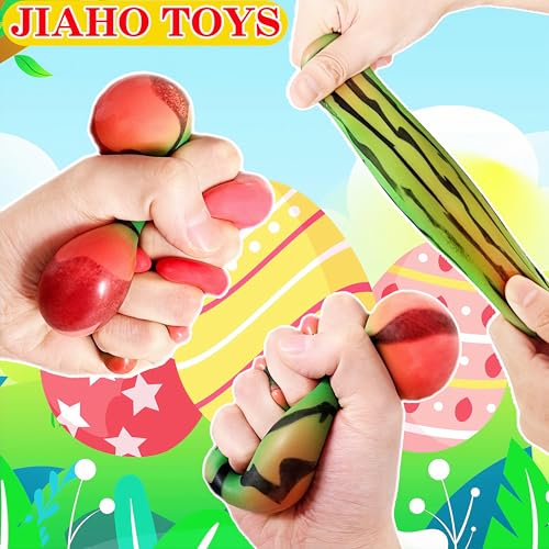 JIAHO Squishy Watermelon Stress Ball – Color-Changing, Soft TPR Fidget Toy for Kids & Adults