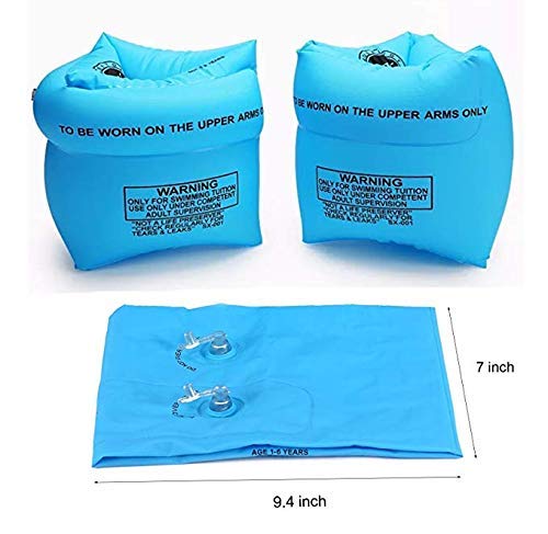Jiareet 4-6 Pack PVC Arm Floaties for Kids & Adults – Inflatable Swim Arm Bands with Dual Air Chambers