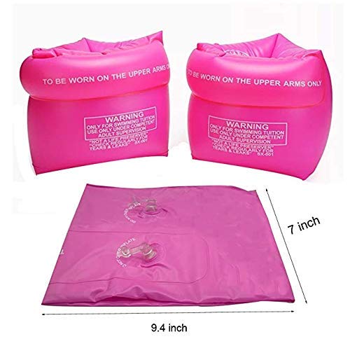 Jiareet 4-6 Pack PVC Arm Floaties for Kids & Adults – Inflatable Swim Arm Bands with Dual Air Chambers