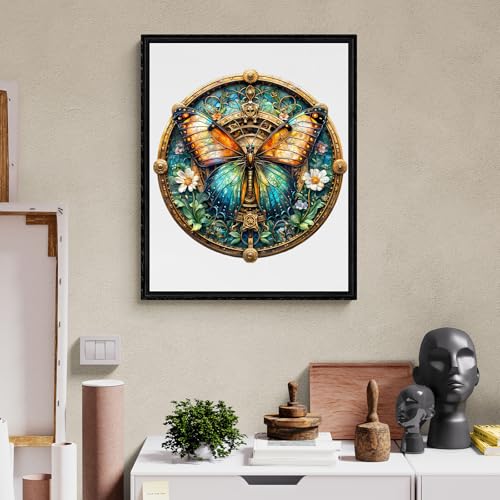 Jigfoxy Butterfly Wooden Puzzle – 100-Piece Animal Shaped Jigsaw for Adults (8.5 x 8.4 Inches)