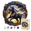 Jigfoxy Horse Wooden Puzzle for Adults – 100-Piece Animal-Shaped Jigsaw, Eco-Friendly Laser-Cut Wood, Unique Silhouettes, Gift Box (8.5x8.5 inches)