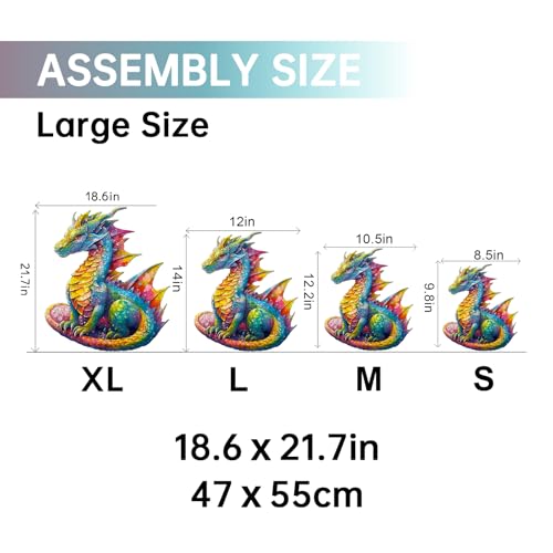 Jigfoxy Wooden Dragon Puzzle for Adults – 100-Piece Animal-Shaped Jigsaw