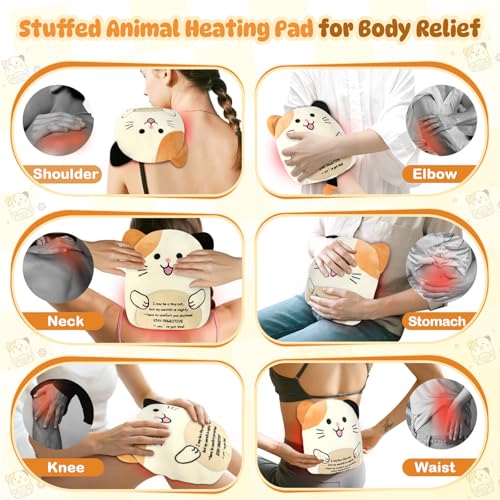 JILPAK Microwavable Plush Cat Heating Pad – Lavender Scented, Soothing Cuddle Gift