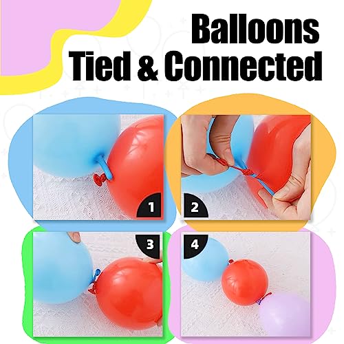 JINUPHION 50 Gold Metallic Chrome Link Balloons 10 Inch – Easy Linking for Party Decor