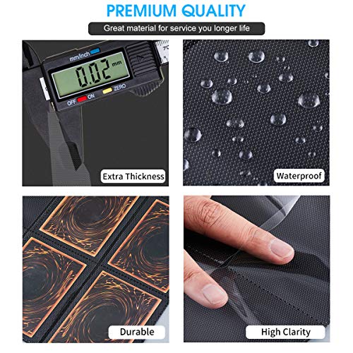 JIQEZNL 1080 Pockets Baseball Card Sleeves – 60 Premium 9-Pocket Pages for 3-Ring Binder, Double Sided Side-Loading Protector Sheets for Pokemon, Yu-Gi-Oh!, Sports Cards
